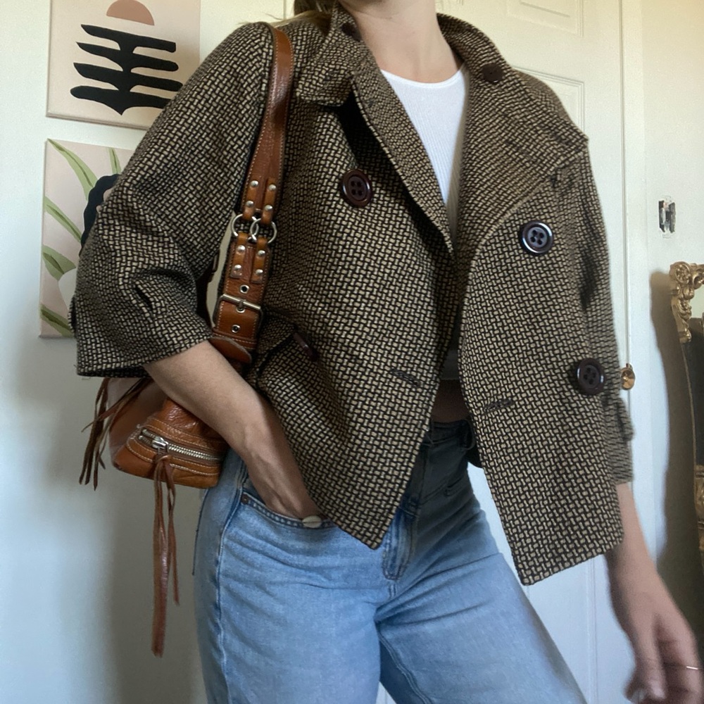 Wool & Cashmere Houndstooth Jacket